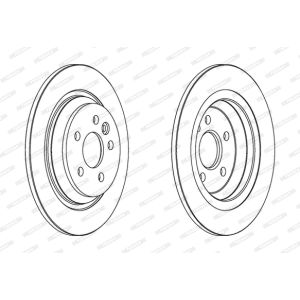 Remschijf FERODO DDF1720C terug, compleet, 2 stuk