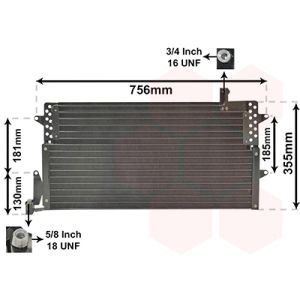 Condensator, airconditioning VAN WEZEL 58005161