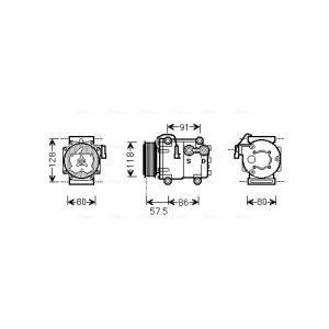 Compressor, ar condicionado AVA COOLING FDAK451
