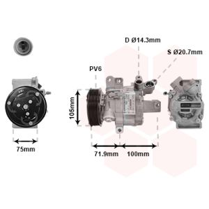 Compressor, ar condicionado VAN WEZEL 4000K317