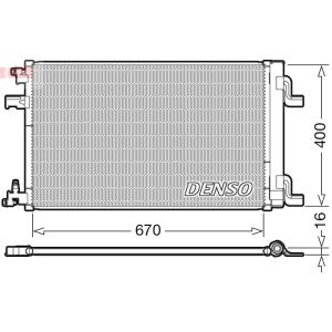 Condensador, sistema de ar condicionado DENSO DCN20002