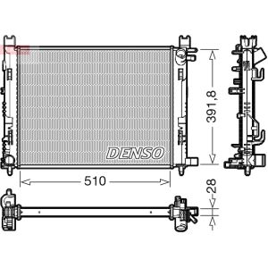 Radiador, arrefecimento do motor DENSO DRM23109