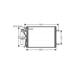 Condensador, sistema de ar condicionado AVA COOLING DN5252D