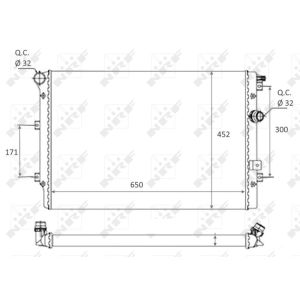 Radiateur, refroidissement du moteur NRF 58464