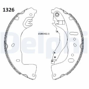 Bremsbackensatz DELPHI LS2197