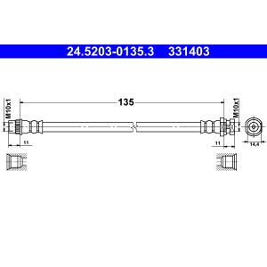 Bremsschlauch ATE 24.5203-0135.3
