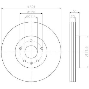 Disque de frein TEXTAR 92253503 avant, ventilé, 1 Stück