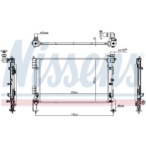 Raffreddatore motore NISSENS 607322