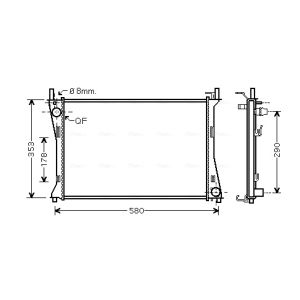 Arrefecedor do motor AVA COOLING FDA2400