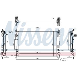 Radiator, motorkoeling NISSENS 617864