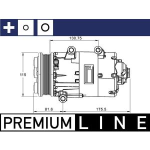 Compressor, ar condicionado MAHLE ACP 1331 000P