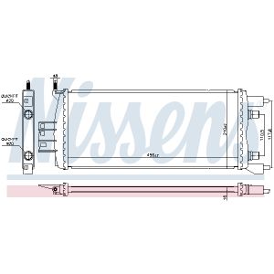 Radiatore, raffreddamento motore NISSENS 606840