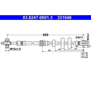 Bromsslang ATE 83.8247-0601.3