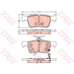 Set di pastiglie freno TRW GDB2252, posteriore