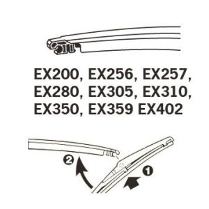 Escobillas limpiaparabrisas sin marco TRICO TR EX200