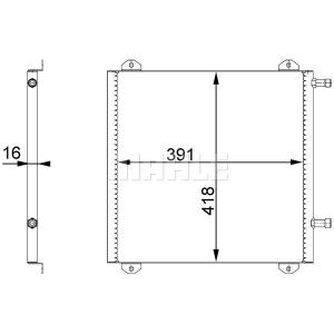 Condensador, aire acondicionado BEHR MAHLE AC 675 000S