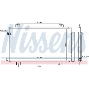 Condensator, airconditioning NISSENS 941180