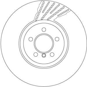 Disco de freno TRW DF6613S vorne, ventilado , altamente carbonizado, 1 Pieza