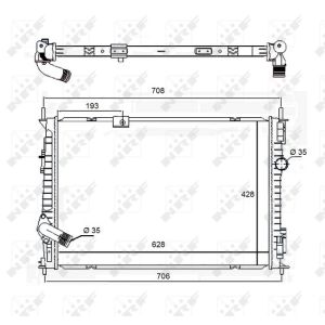 Radiateur, refroidissement du moteur NRF 58455