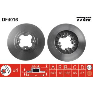 Disque de frein TRW DF4016