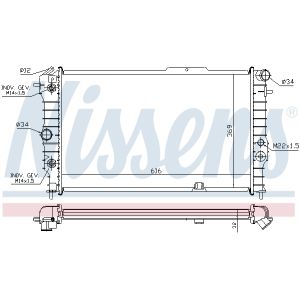 Kühler, Motorkühlung NISSENS 630641