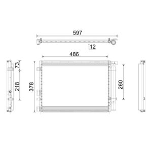 Condensador, ar condicionado BEHR MAHLE AC 916 000P