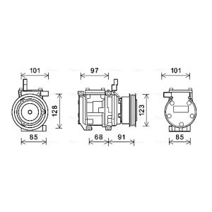 Compressor, ar condicionado AVA COOLING KAAK208
