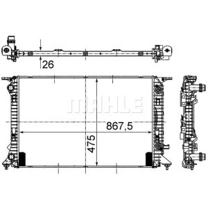 Radiador, refrigeración de motor MAHLE CR 910 000S