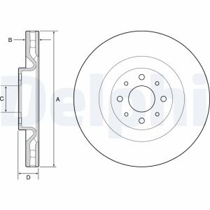 Disco freno DELPHI BG4566C