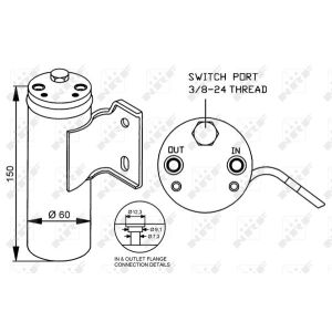 Filtre déshydratant climatisation NRF 33179