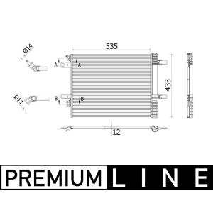 Kondensator, Klimaanlage MAHLE AC 943 000P