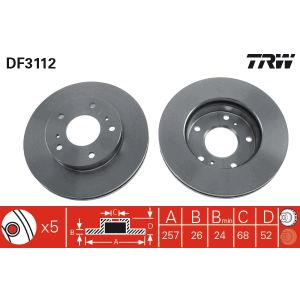Disco de travão TRW DF3112