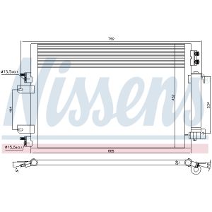 Condensatore, impianto di climatizzazione NISSENS 940570