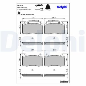 Bremsbelagsatz DELPHI LP3435, Vorne