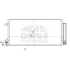 Condenseur (climatisation) MEAT & DORIA 991143