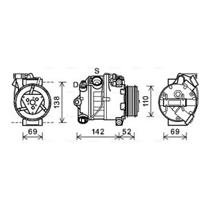 Compressor, ar condicionado AVA COOLING BWAK442