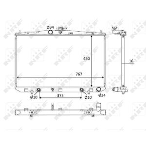 Radiateur, refroidissement du moteur NRF 58610