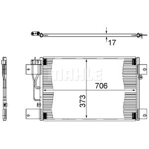 Condensador, ar condicionado MAHLE AC 533 000S