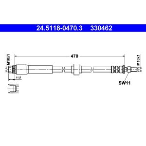 Flexible de frein ATE 24.5118-0470.3