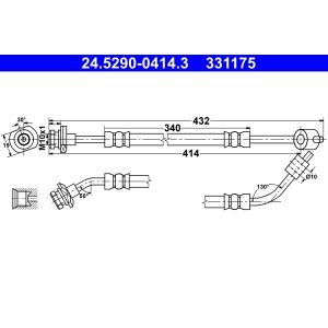 Flexible de frein ATE 24.5290-0414.3