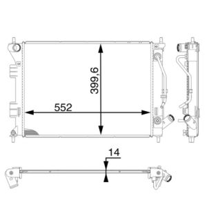 Arrefecedor do motor MAHLE CR 1976 000P