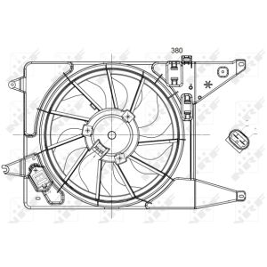 Koelventilatorwiel, motorkoeling NRF 47225