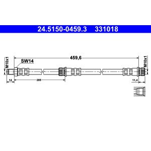 Bremsschlauch ATE 24.5150-0459.3