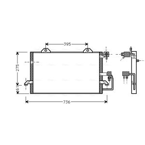 Condensador, sistema de ar condicionado AVA COOLING AI5121 AVA