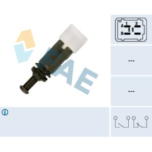 FAE 24895 – Interruttore Luce Freno Per Auto Con Trasmissione Automatica, 4 Poli, Alloggiamento Bianco