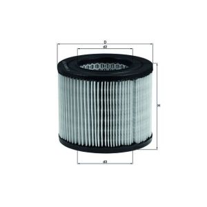 Filtro de ar MAHLE LX 162