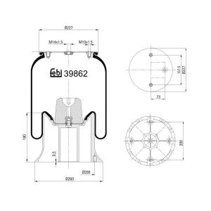 Soffietti per sospensioni pneumatiche FEBI BILSTEIN 39862