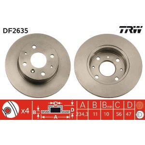 Jarrulevy TRW DF2635