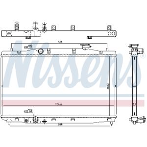Radiador, refrigeración de motor NISSENS 606294