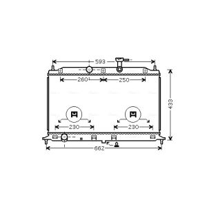 Radiador de motor AVA COOLING KAA2077